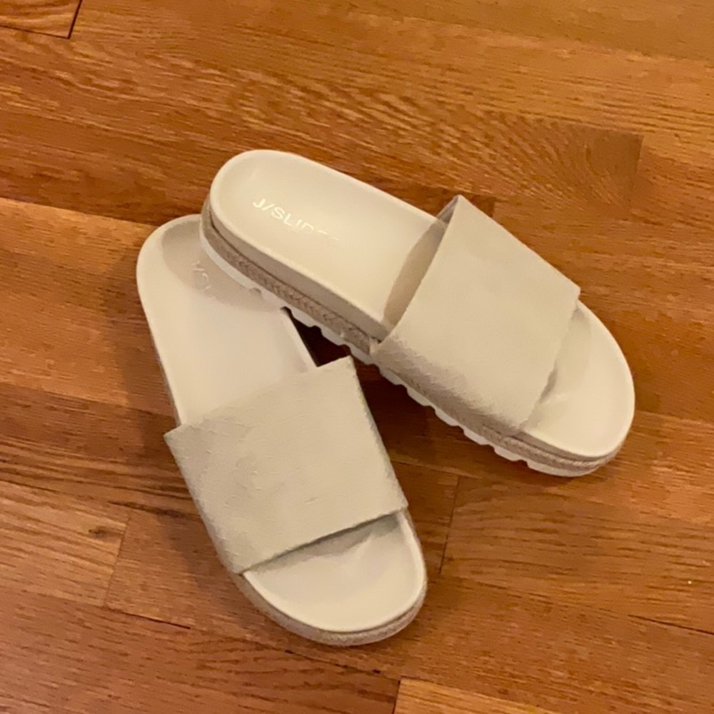 Ladies size 9 slides by J Slides NYC